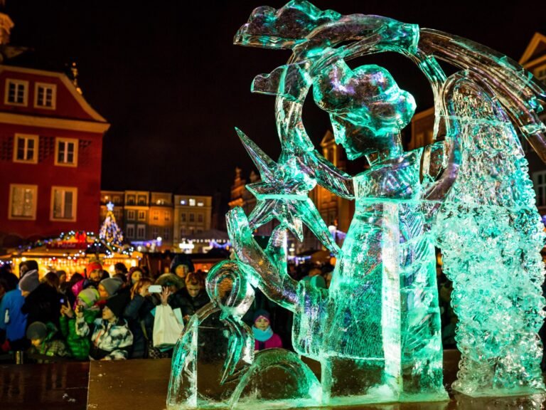 sculptures sur glace à POZNAN